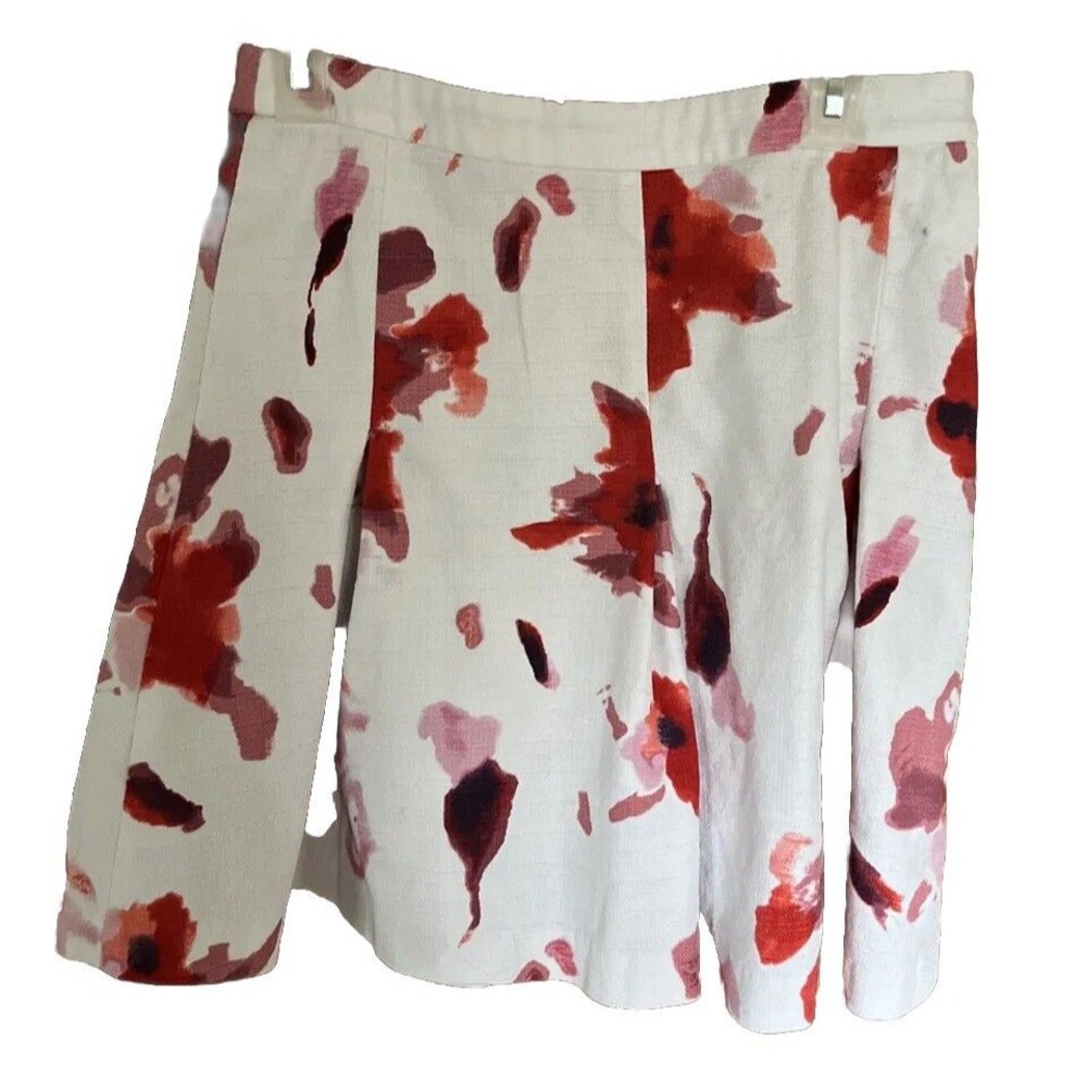 Dalia Collection Women’s Floral Mini Skirt Pleated Fit & Flare Size 6 Abstract